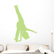 Cheer Silhouette Lime Green Wall Decal