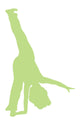 Cheer Silhouette Lime Green Wall Decal