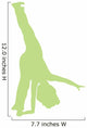 Cheer Silhouette Lime Green Wall Decal