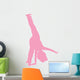 Cheer Silhouette Pink Wall Decal