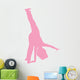 Cheer Silhouette Pink Wall Decal
