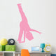 Cheer Silhouette Pink Wall Decal
