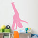 Cheer Silhouette Pink Wall Decal