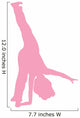 Cheer Silhouette Pink Wall Decal