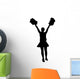 Black Cheering Pom Poms Wall Decal