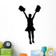 Black Cheering Pom Poms Wall Decal