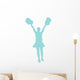 Blue Cheering Pom Poms Wall Decal