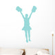 Blue Cheering Pom Poms Wall Decal