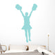 Blue Cheering Pom Poms Wall Decal
