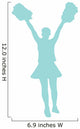 Blue Cheering Pom Poms Wall Decal