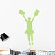 Green Cheering Pom Poms Wall Decal