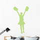 Green Cheering Pom Poms Wall Decal