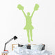 Green Cheering Pom Poms Wall Decal