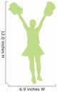 Green Cheering Pom Poms Wall Decal