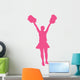 Hot-pink Cheering Pom Poms Wall Decal