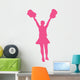 Hot-pink Cheering Pom Poms Wall Decal