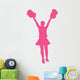 Hot-pink Cheering Pom Poms Wall Decal