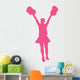 Hot-pink Cheering Pom Poms Wall Decal