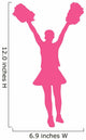 Hot-pink Cheering Pom Poms Wall Decal