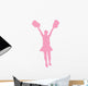 Pink Cheering Pom Poms Wall Decal