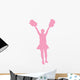 Pink Cheering Pom Poms Wall Decal