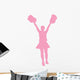 Pink Cheering Pom Poms Wall Decal