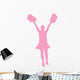 Pink Cheering Pom Poms Wall Decal