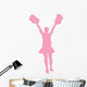 Pink Cheering Pom Poms Wall Decal