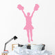 Pink Cheering Pom Poms Wall Decal