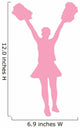 Pink Cheering Pom Poms Wall Decal