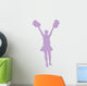 Purple Cheering Pom Poms Wall Decal