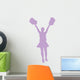 Purple Cheering Pom Poms Wall Decal