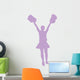Purple Cheering Pom Poms Wall Decal