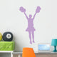 Purple Cheering Pom Poms Wall Decal