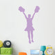 Purple Cheering Pom Poms Wall Decal