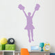 Purple Cheering Pom Poms Wall Decal