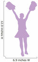 Purple Cheering Pom Poms Wall Decal