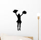 Cheer Silhouette Black Wall Decal