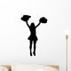 Cheer Silhouette Black Wall Decal
