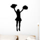 Cheer Silhouette Black Wall Decal