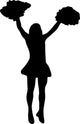 Cheer Silhouette Black Wall Decal