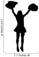 Cheer Silhouette Black Wall Decal