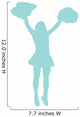 Blue Pom Poms Cheerleader Wall Decal
