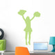 Green Pom Poms Cheerleader Wall Decal