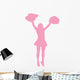 Pink Pom Poms Cheerleader Wall Decal