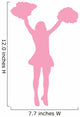 Pink Pom Poms Cheerleader Wall Decal
