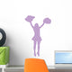 Purple Pom Poms Cheerleader Wall Decal