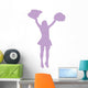 Purple Pom Poms Cheerleader Wall Decal