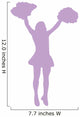 Purple Pom Poms Cheerleader Wall Decal