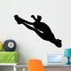 Cheer Silhouette Style Black Wall Decal